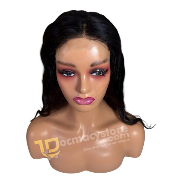 13x4 lace wig features a loose body style, 16-inch natural hair.