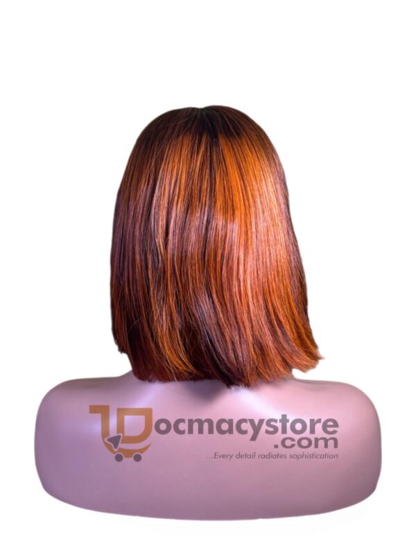 Vietnamese SDD Bold Orange Bob with Bangs - Image 2