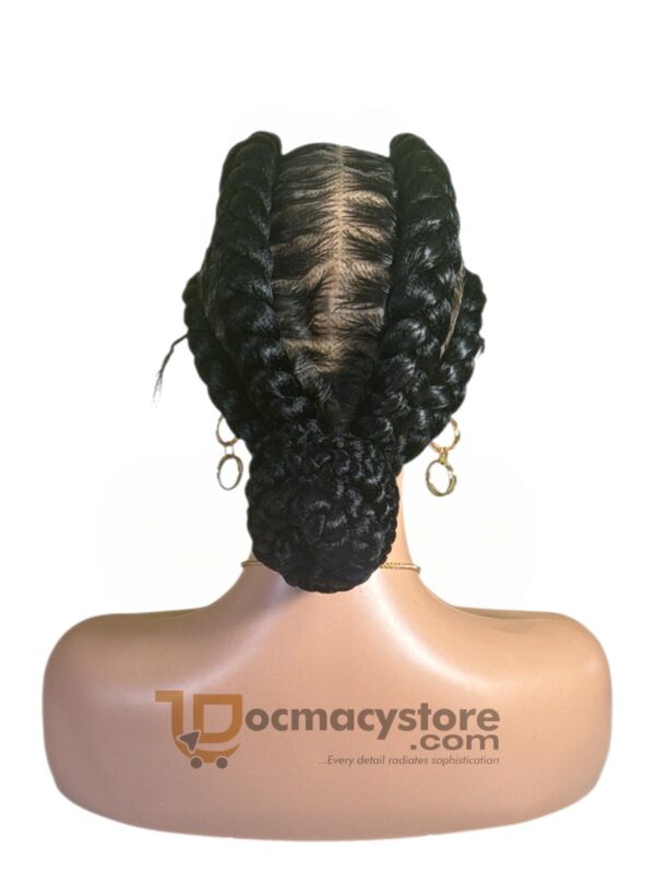 All Back Cornrow Braid Lace Wig - Image 2