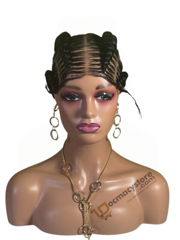 All Back Cornrow Braid Lace Wig