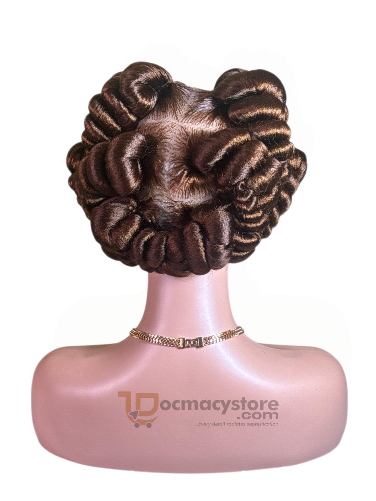 Sunmoko Braid Wig – Golden Brown Double-Side Loops - Image 2