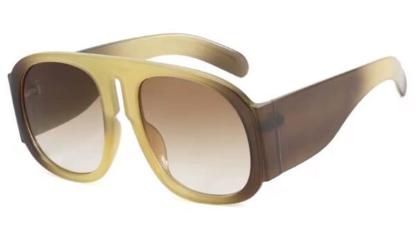Olive Green Frame With Brown Gradient Lenses