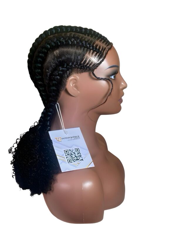 Cornrow to Afro Curl Lace Wig with Baby Lace – Natural Look - Image 3