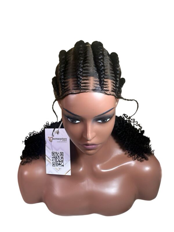 Cornrow to Afro Curl Lace Wig with Baby Lace – Natural Look - Image 2