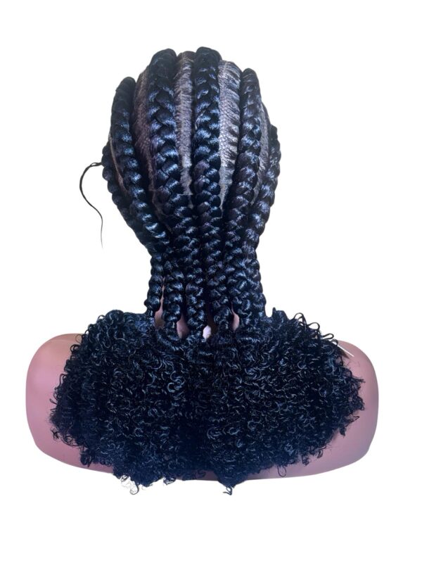 Cornrow to Afro Curl Lace Wig with Baby Lace – Natural Look - Image 6