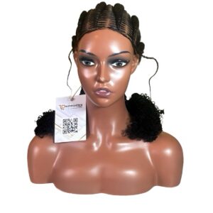Cornrow to Afro Curl Lace Wig with Baby Lace – Natural Look