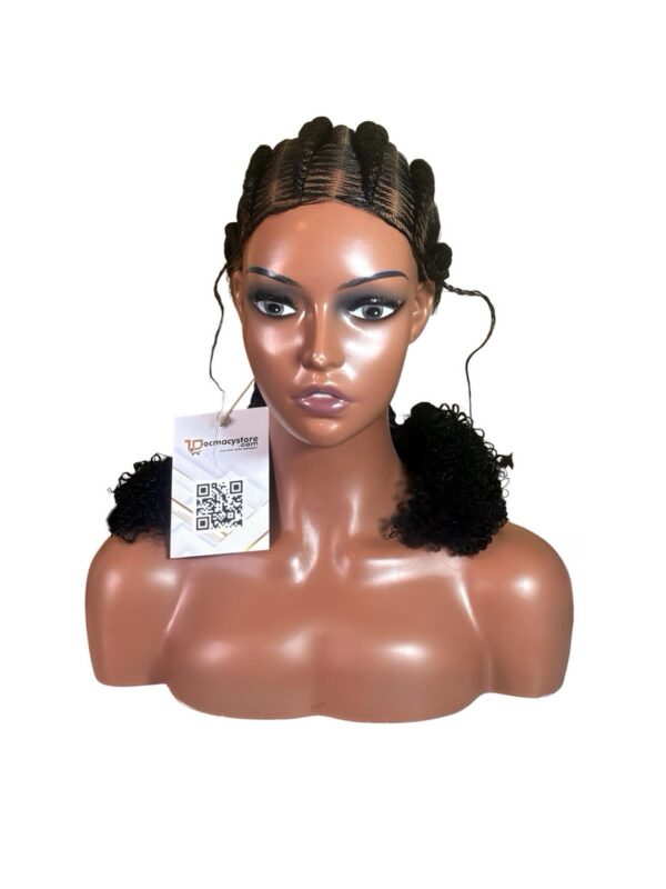 Cornrow to Afro Curl Lace Wig with Baby Lace – Natural Look