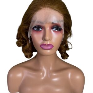 13x4 Full Frontal Lace Wig – 16” Light Brown (Color 4) | 100% Human Hair