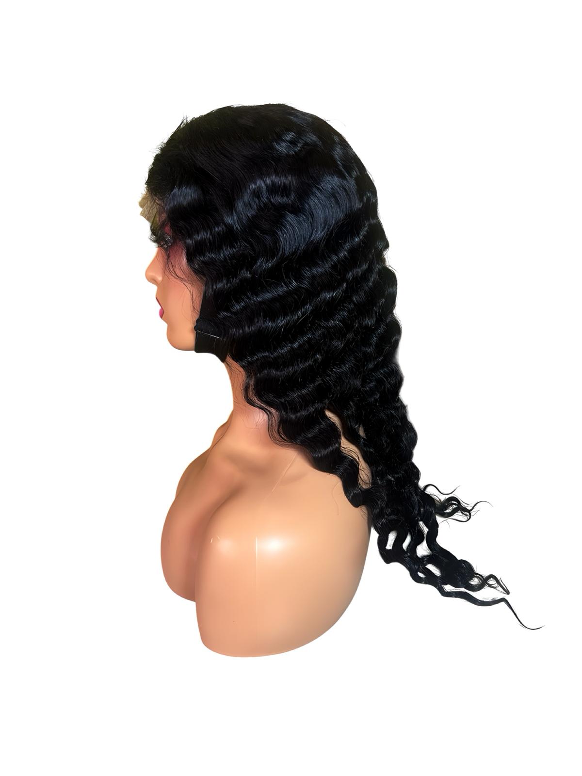 22” 5x5 Water Curl Wig – 100% Human Hair - Image 3
