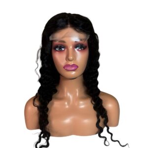 22” 5x5 Water Curl Wig – 100% Human Hair