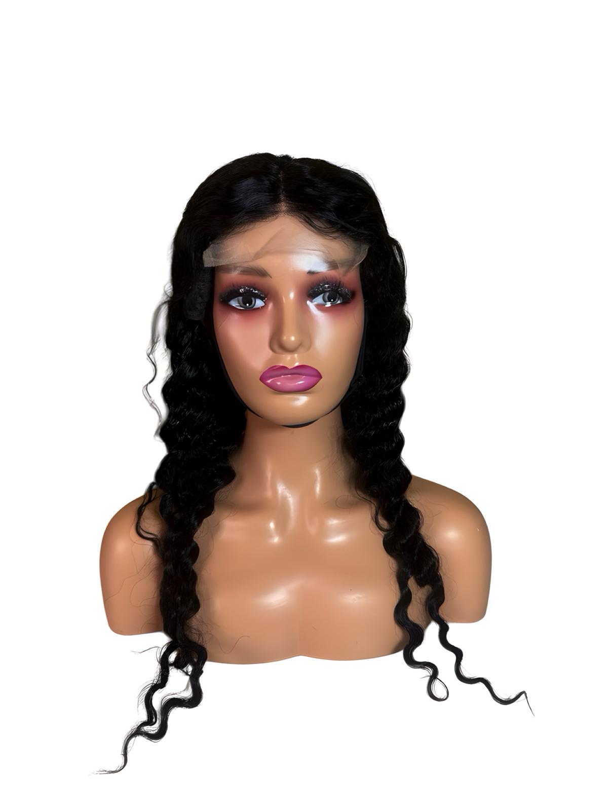 22” 5x5 Water Curl Wig – 100% Human Hair - Image 2