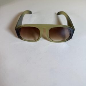Green Gradient Rectangular Sunglasses – Brown Fade Lenses