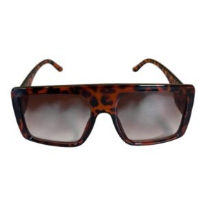 Brown Tortoiseshell Rectangular Sunglasses – Brown Gradient Lenses 