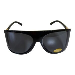 Black Square Sunglasses – Smoke Grey Lenses (Rayflector)