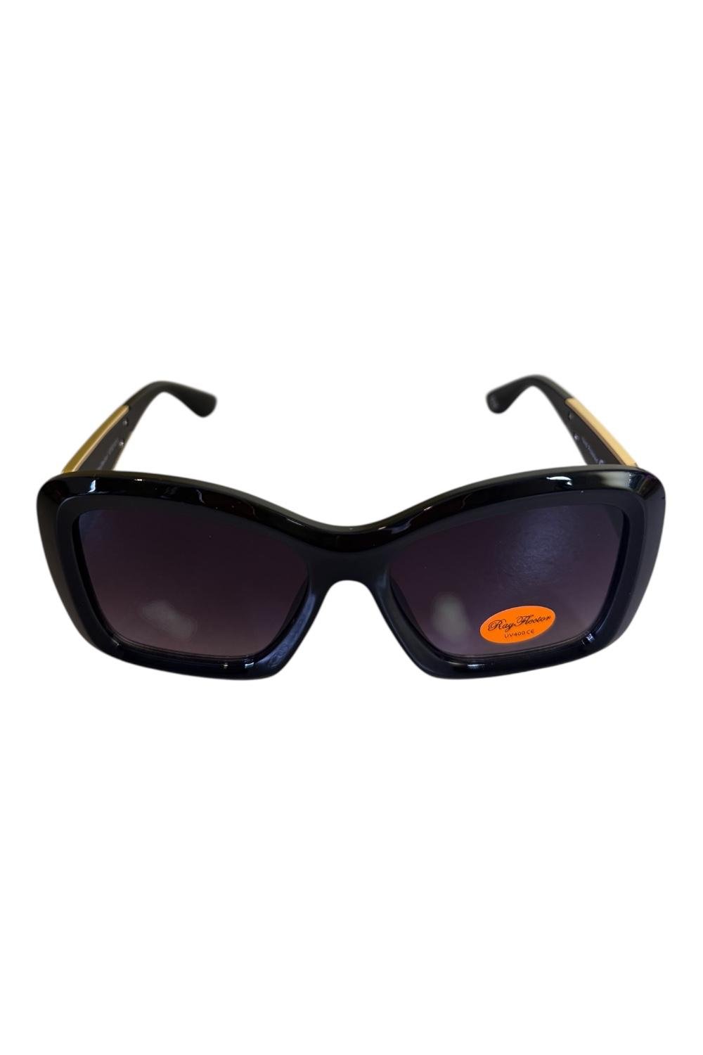 Black Cat-Eye Sunglasses – Smoke Lenses (Rayflector)