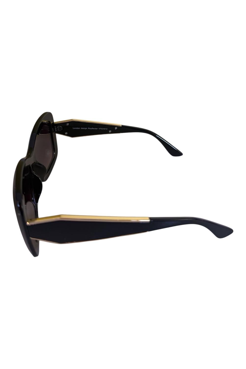 Black Cat-Eye Sunglasses – Smoke Lenses (Rayflector) - Image 3