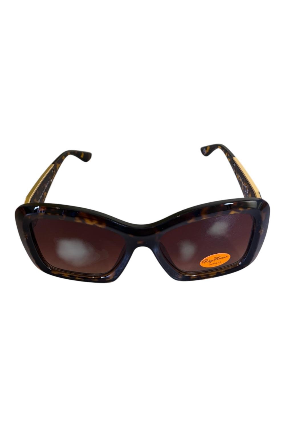 Tortoiseshell Cat-Eye Sunglasses – Brown Gradient Lenses (Rayflector) - Image 3