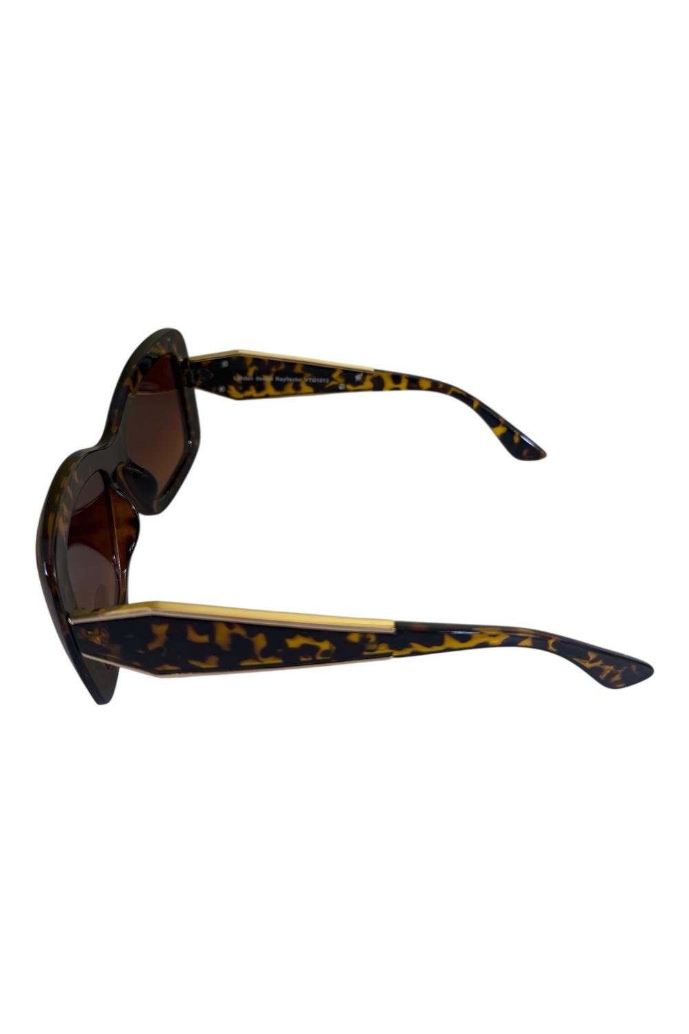 Tortoiseshell Cat-Eye Sunglasses – Brown Gradient Lenses (Rayflector) - Image 2