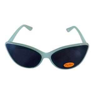 Mint Green Oval Cat-Eye Sunglasses – Dark Blue Lenses (Rayflector)