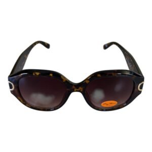 Tortoiseshell Oval Vintage Sunglasses – Brown Gradient Lenses