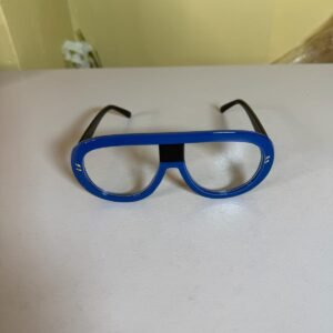  Bold Blue Frame Clear Lens Glasses