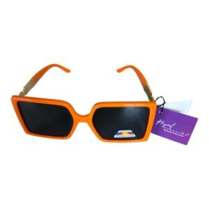Polarized Oversized Square Sunglasses – Orange. (Royal Stallion)