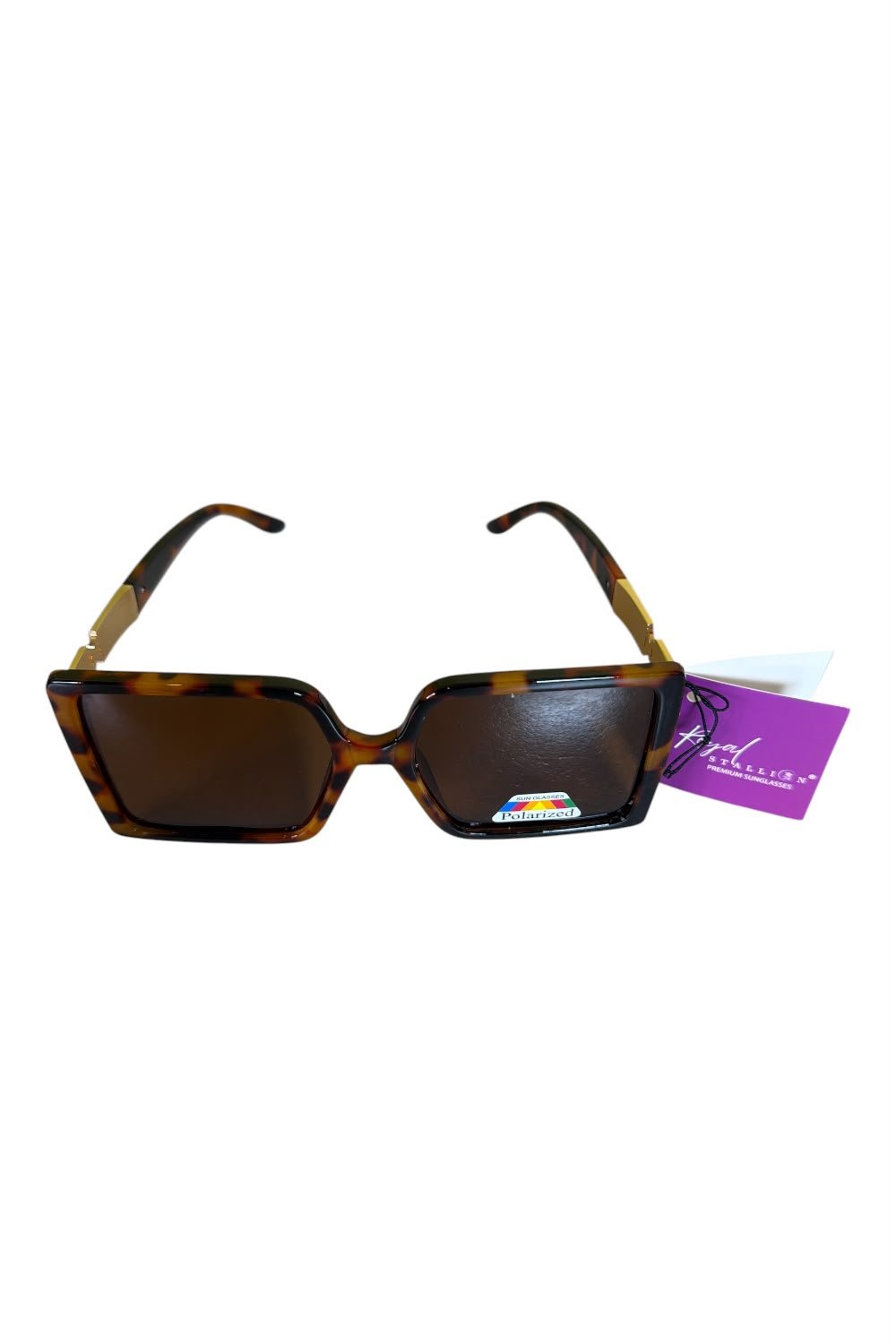 Polarized Oversized Square Sunglasses – Tortoiseshell (Royal Stallion)